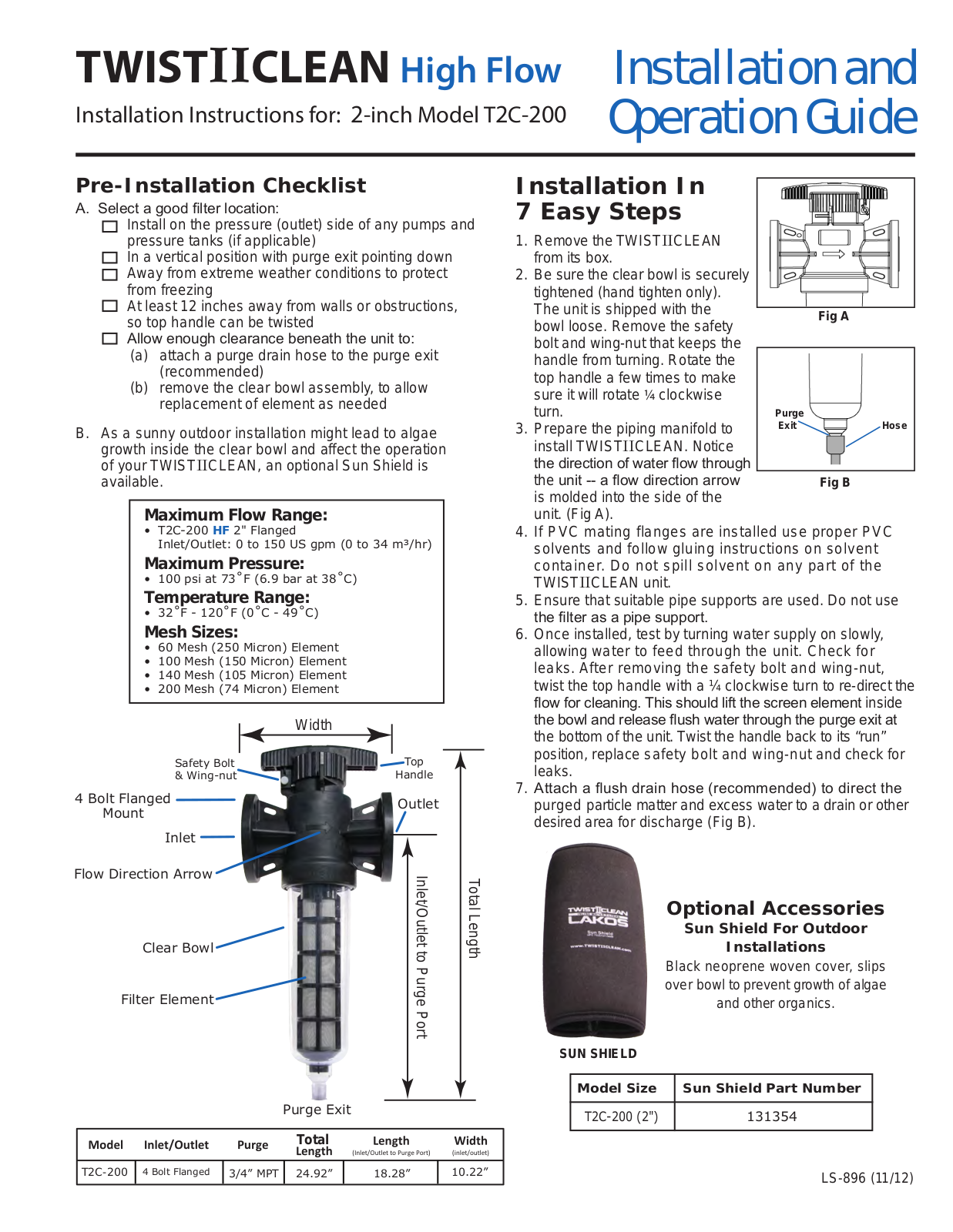 LAKOS 2 TWISTIICLEAN HF User Manual