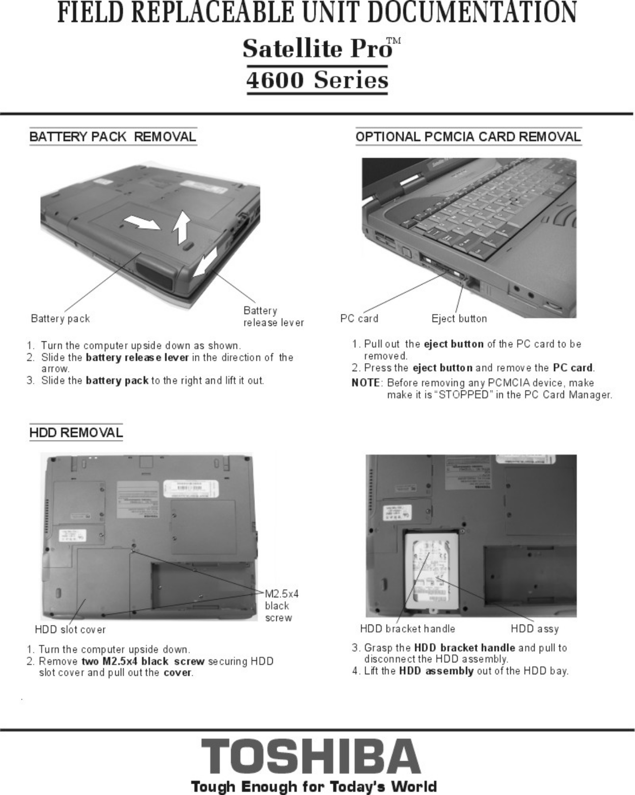 Toshiba satellite pro 4600 Service Manual