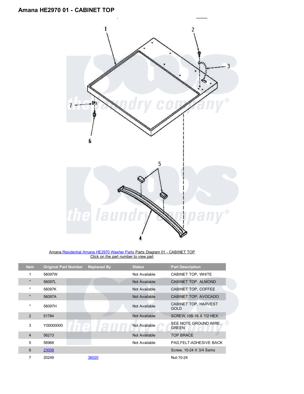 Amana HE2970 Parts Diagram