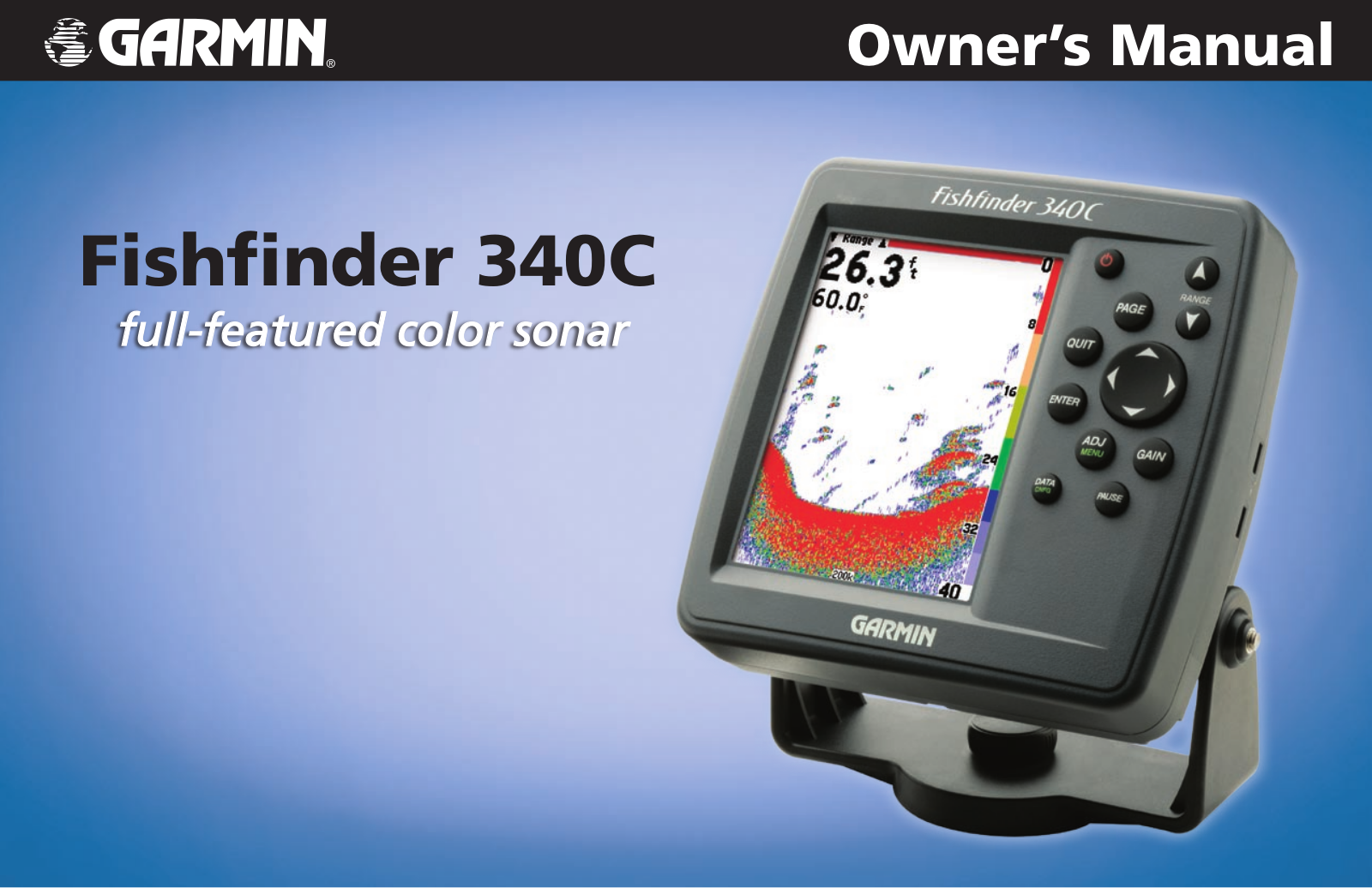 Garmin Fishfinder 340C User Manual