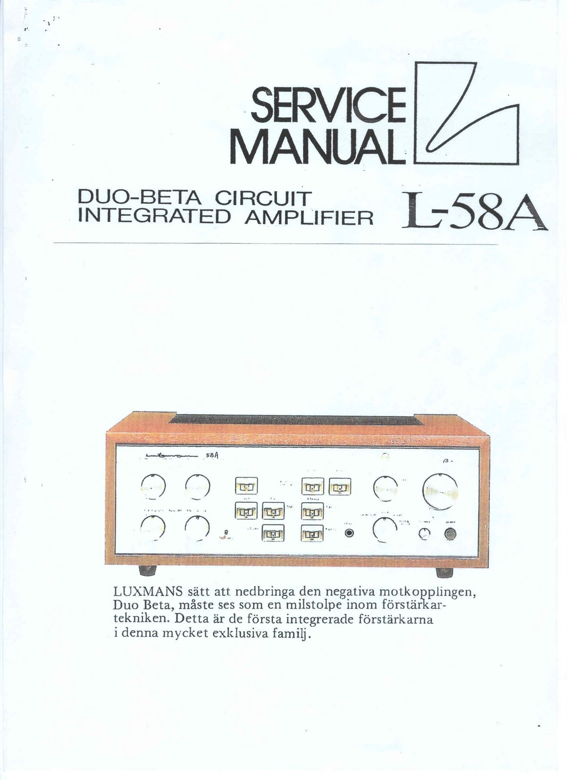 Luxman L-58-A Service manual