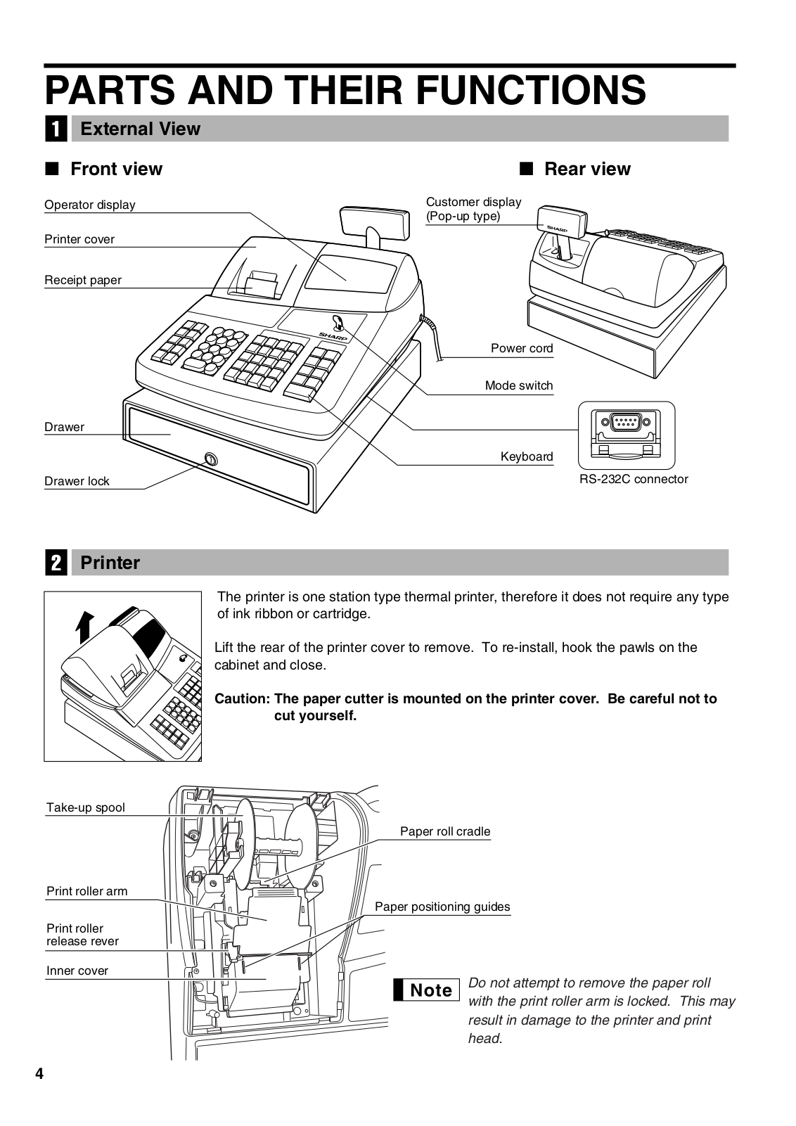 Sharp XE-A202 User Manual