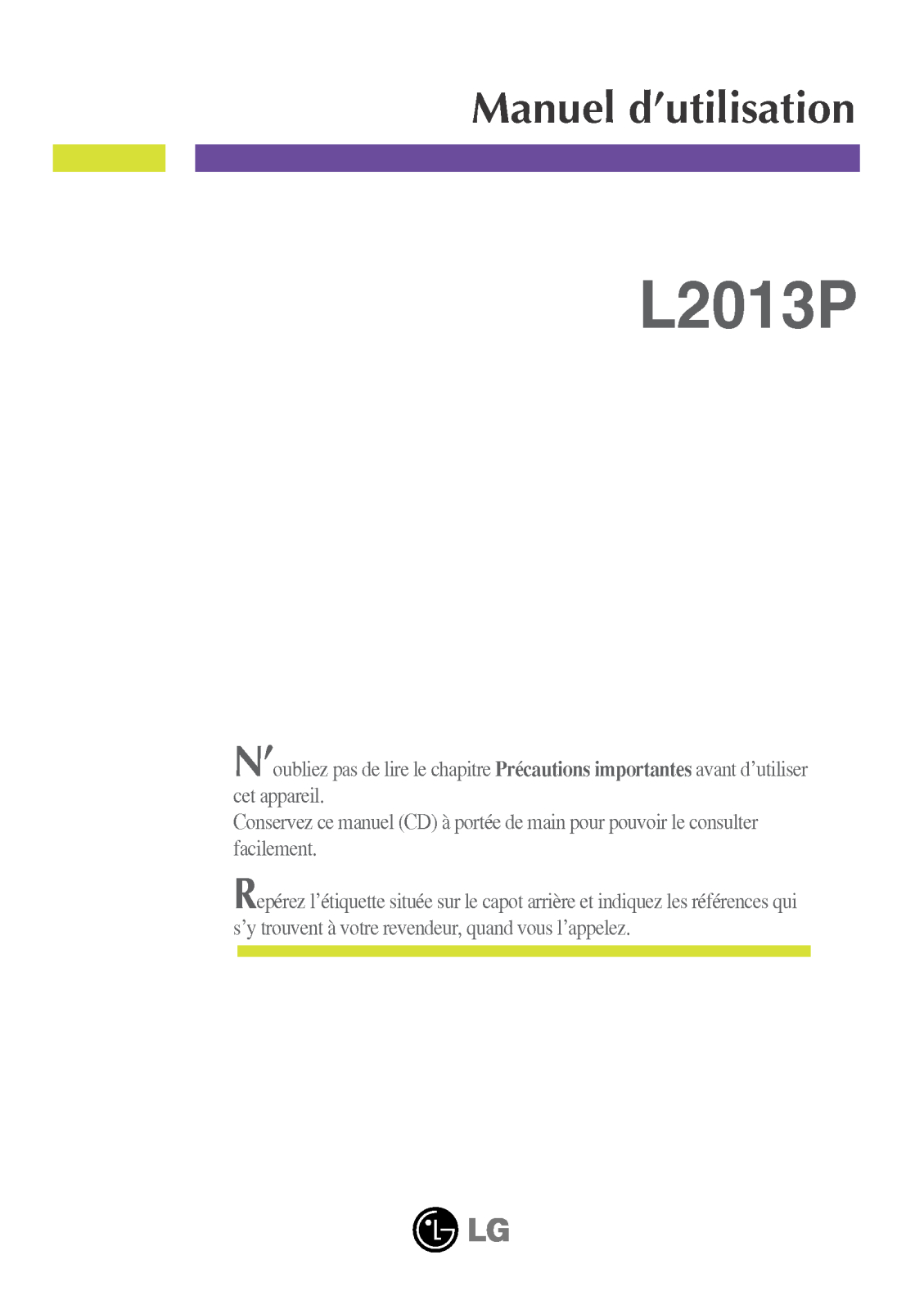 LG L2013P User Manual