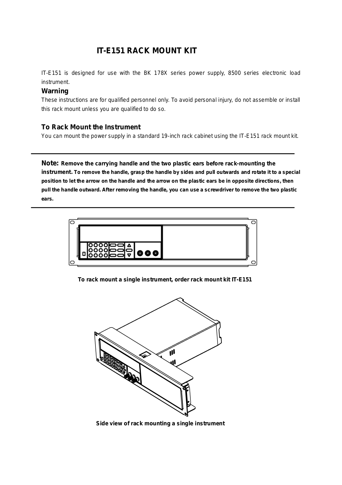 B&K Precision IT-E151 User Manual - ManualMachine.com