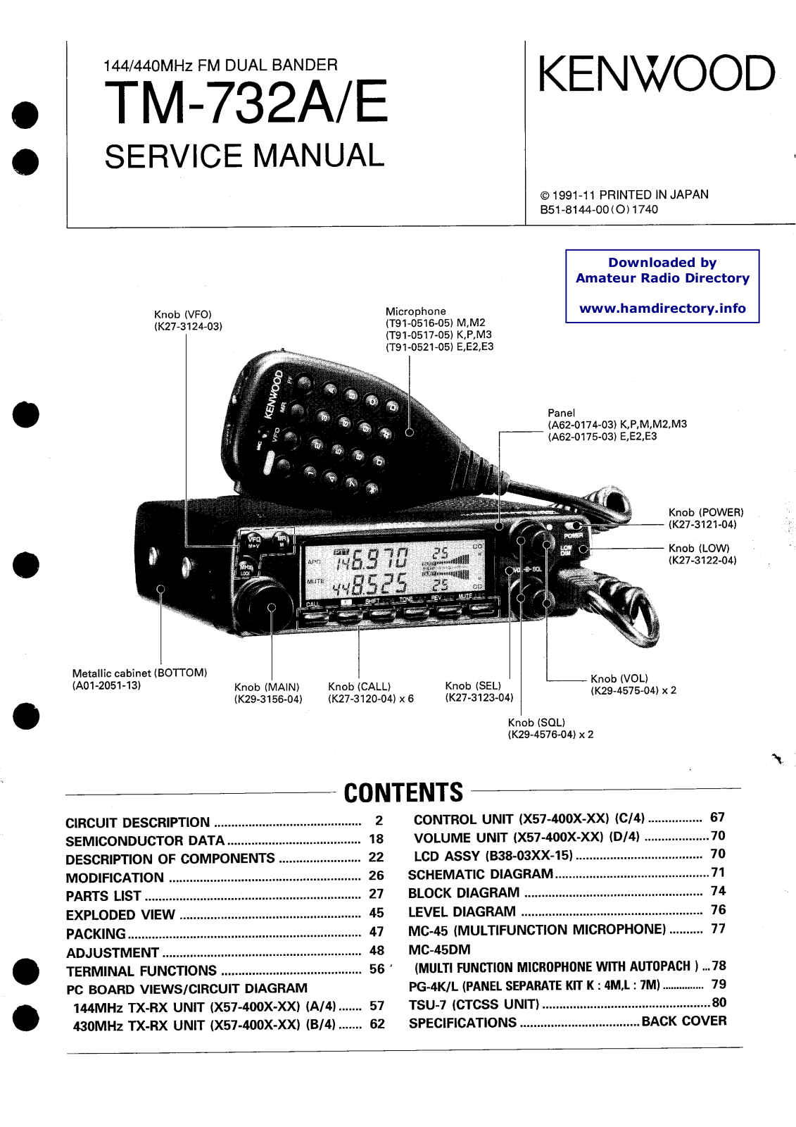 Kenwood tm732 schematic