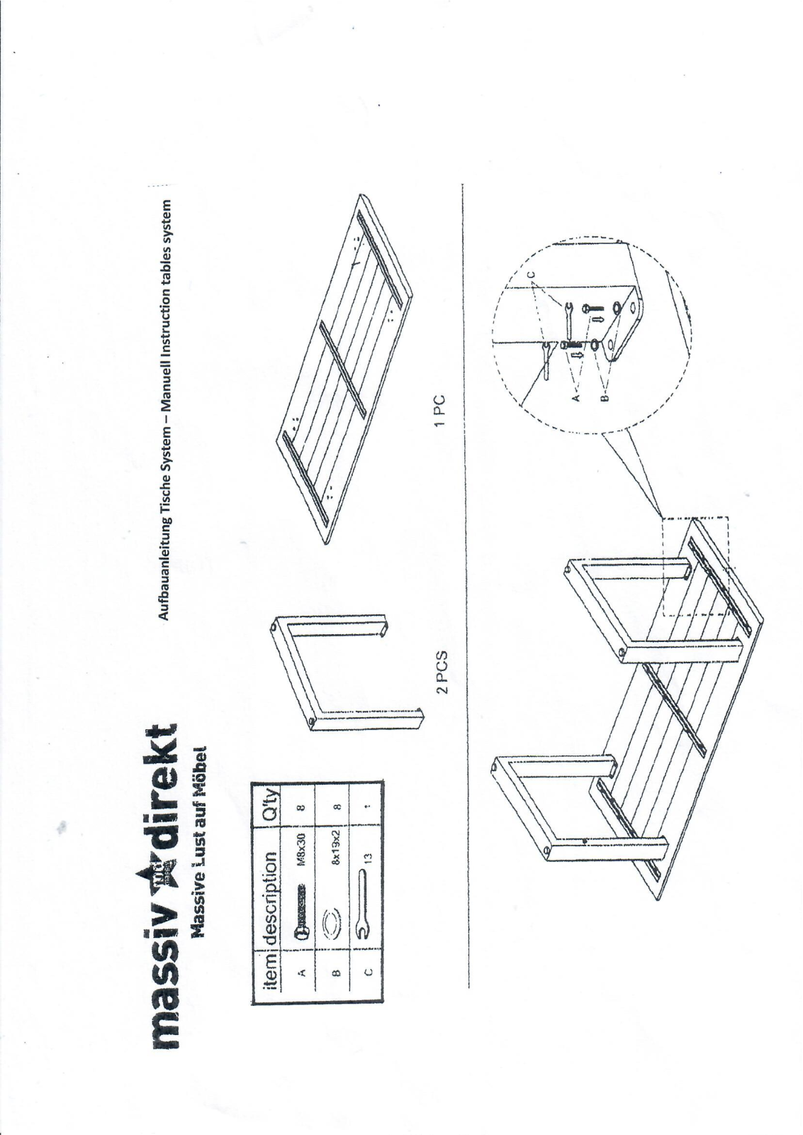 Home affaire Queens, Manhattan, Brooklyn, Tristan, Miami Beach Assembly instructions