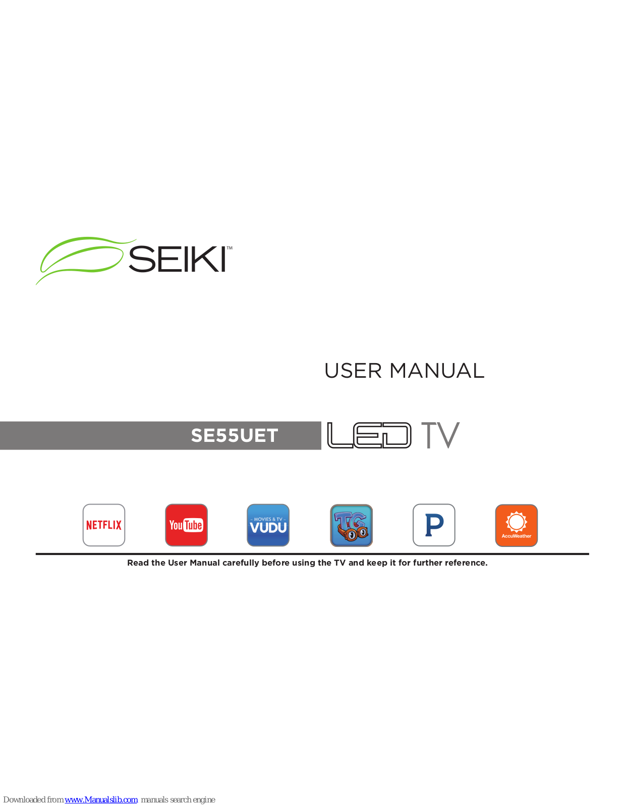 Seiki SE55UET User Manual