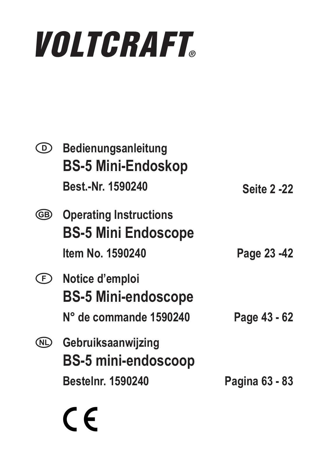 VOLTCRAFT BS-5 User guide