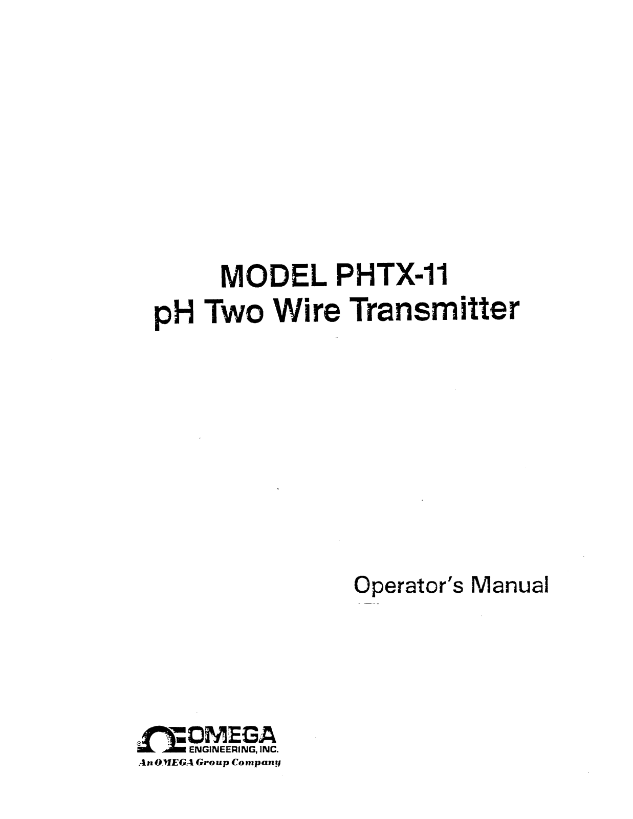 Omega PHTX-11 User Manual - ManualMachine.com