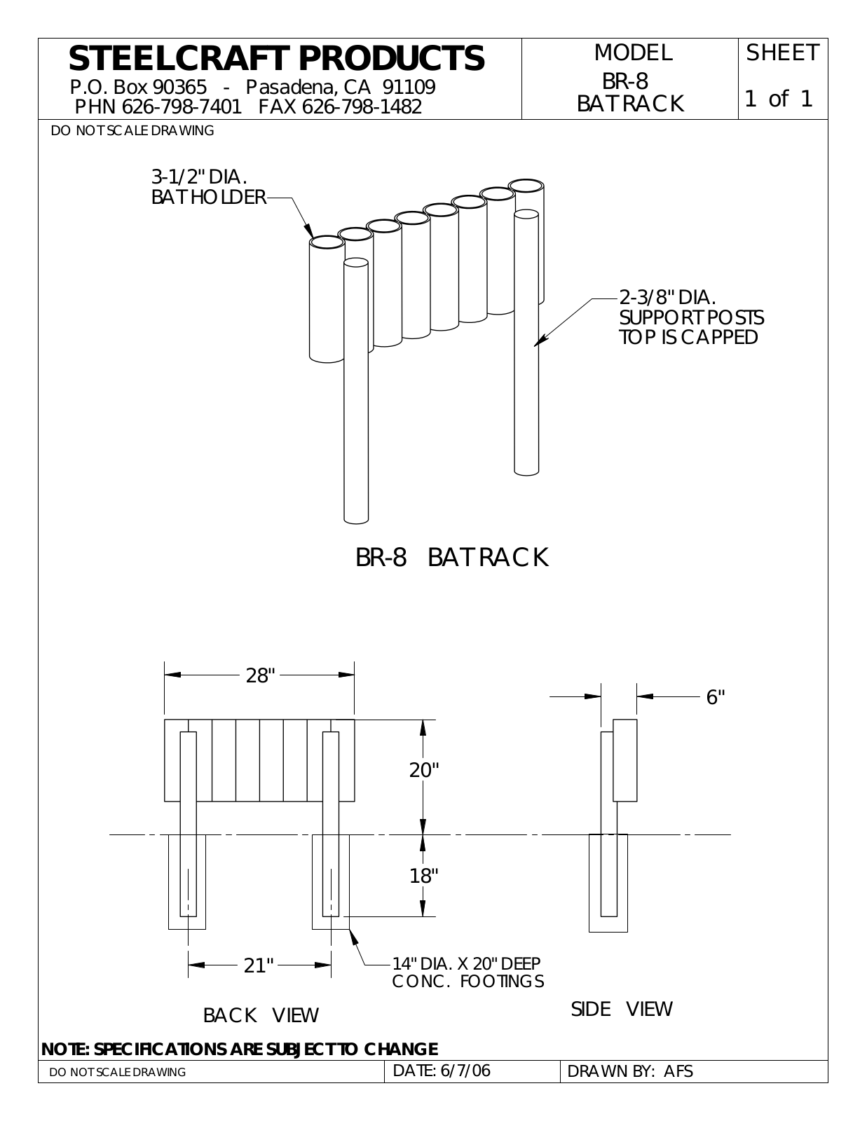 LA STEELCRAFT BR-8 User Manual