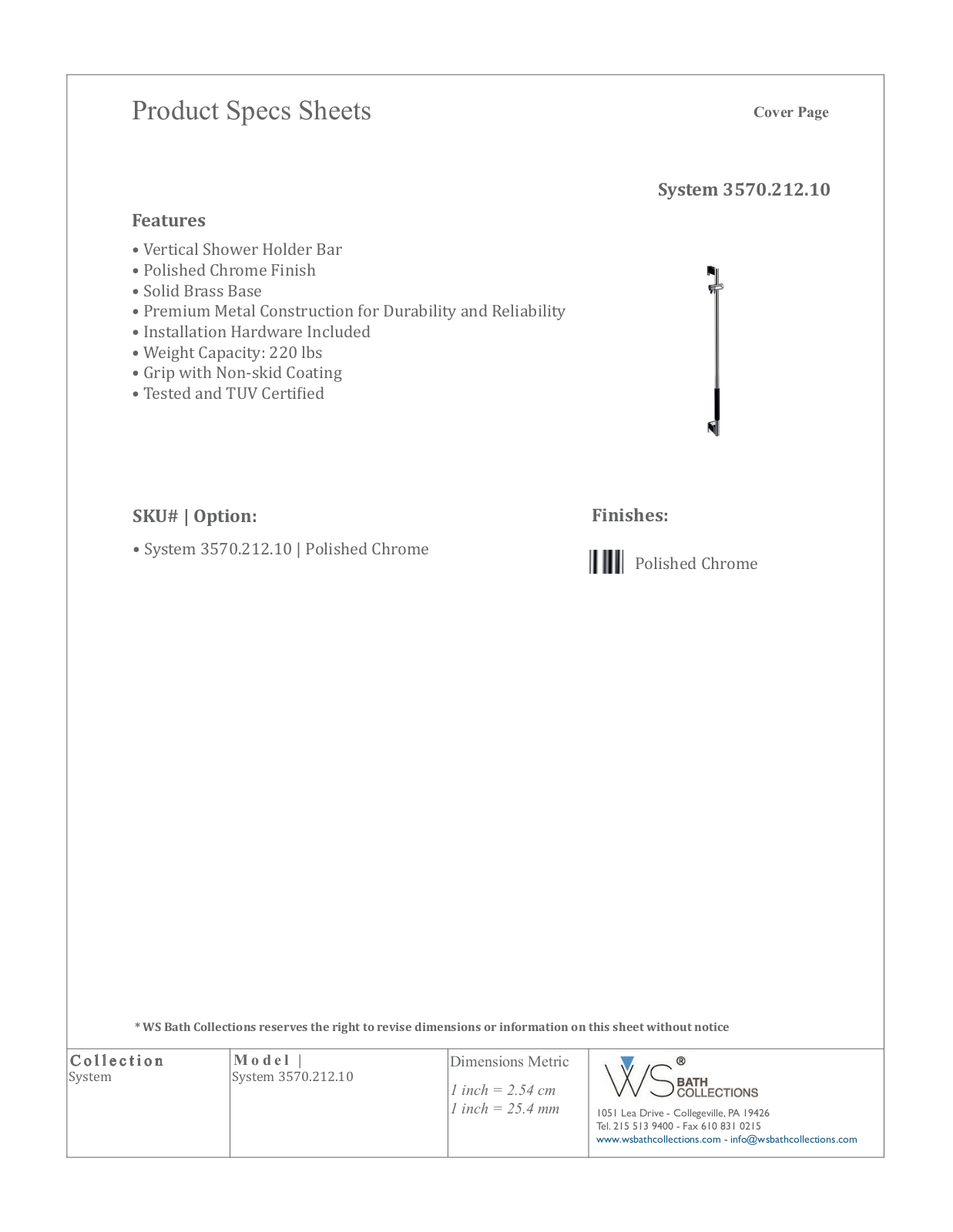 WS Bath Collections WSO3233 Specifications - ManualMachine.com