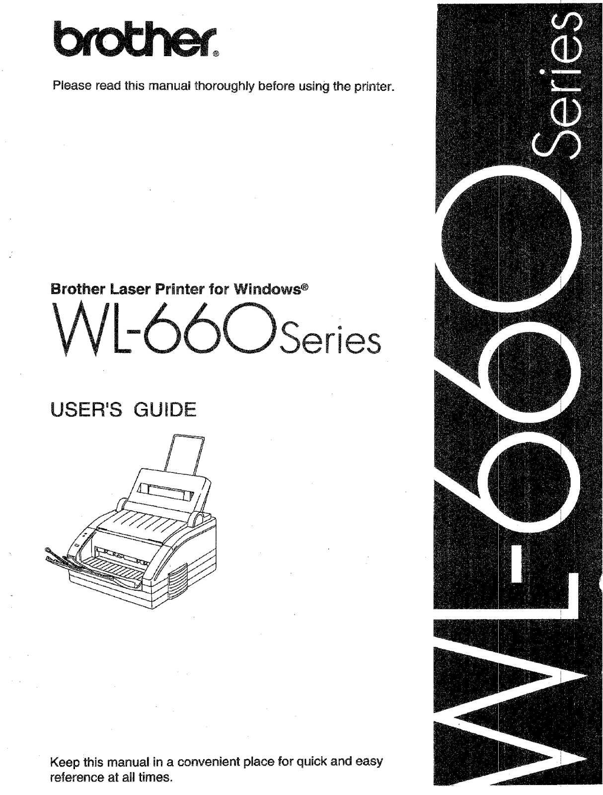 Brother WL-660 Owner's Manual