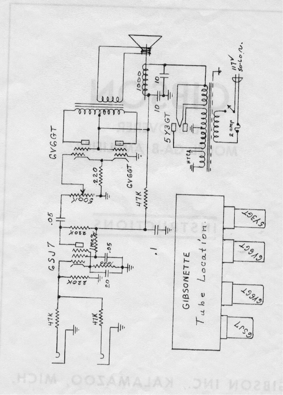 Gibson gv6 gt schematic