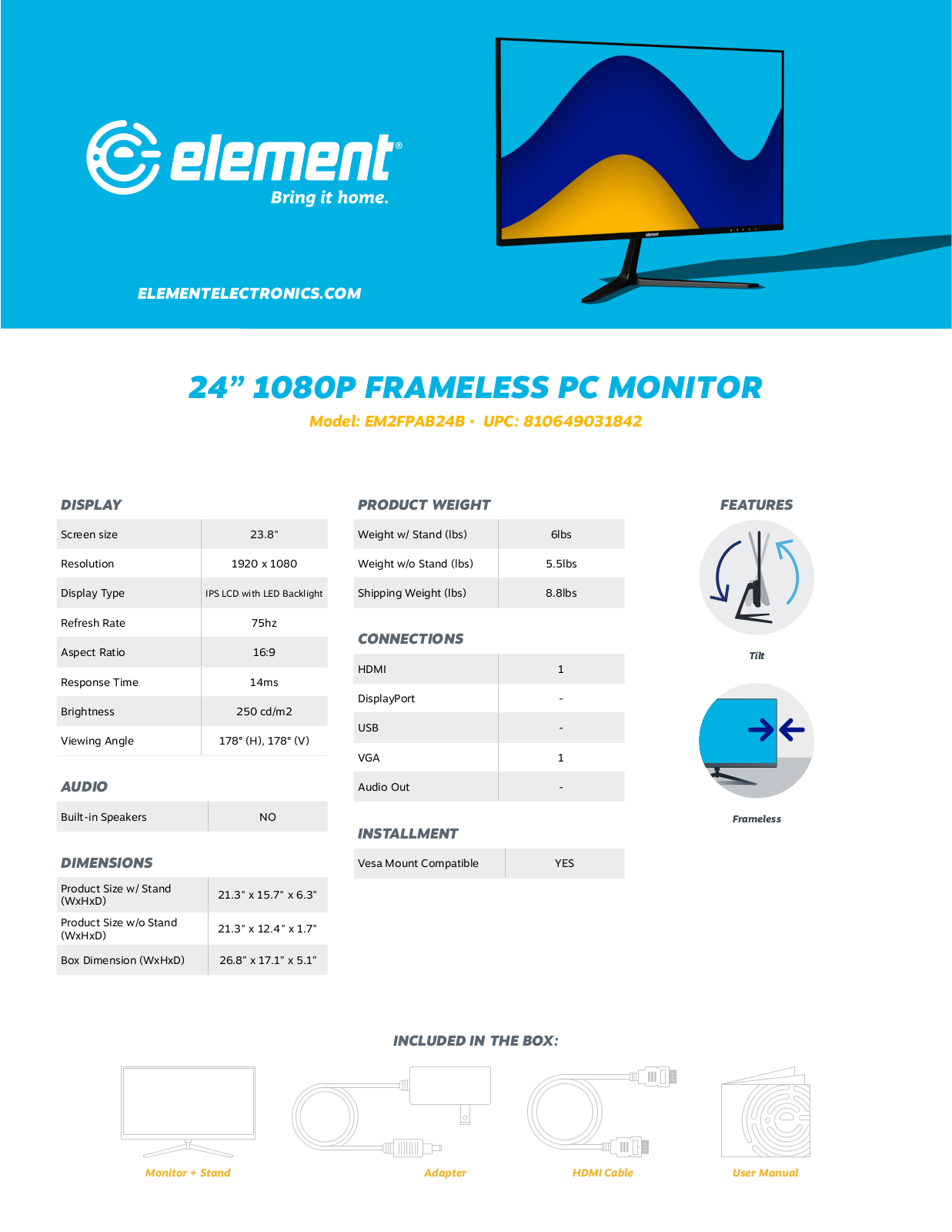 element 1080P User Manual