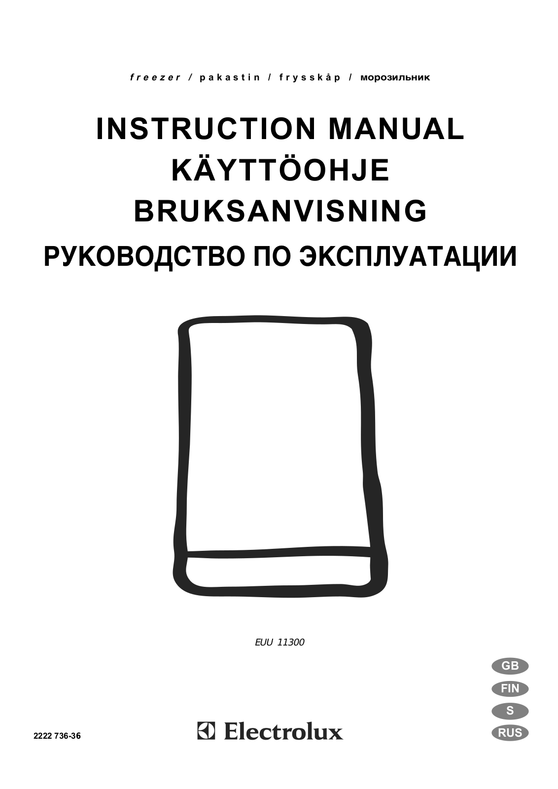 ELECTROLUX EUU11300 User Manual