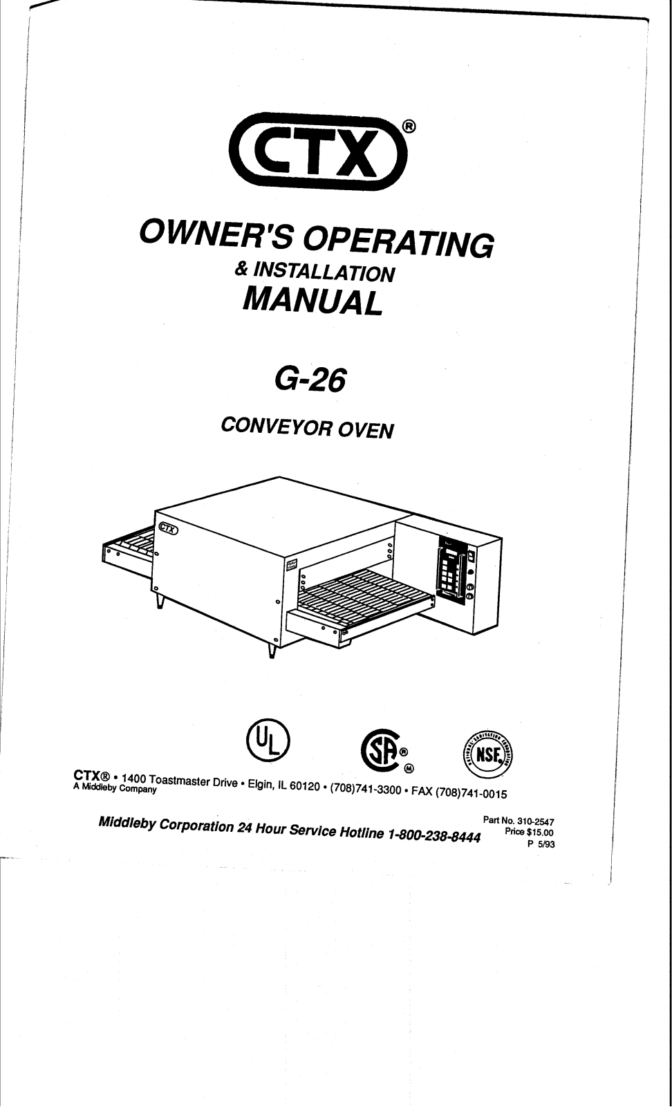 CTX G-26 User Manual