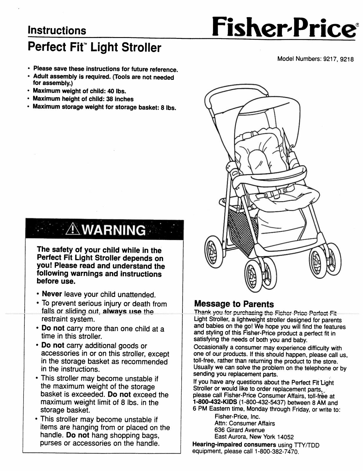 Fisher-Price 79217 Instruction Sheet