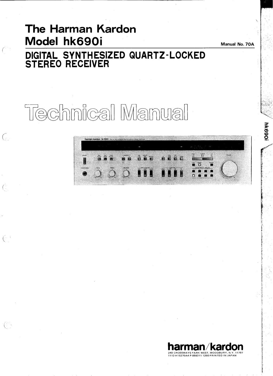 Harman Kardon HK-690-I Service manual