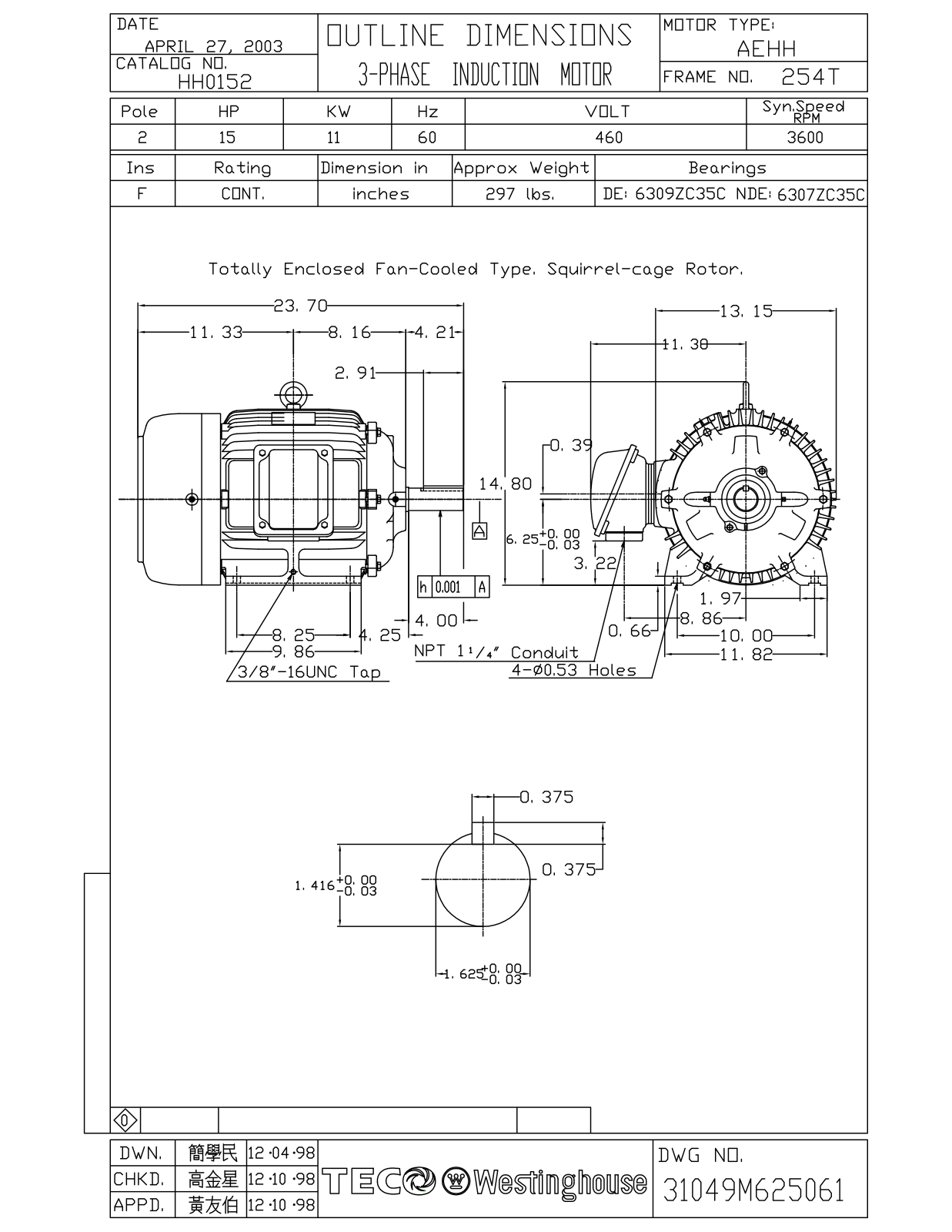 Teco HH0152 Reference Drawing