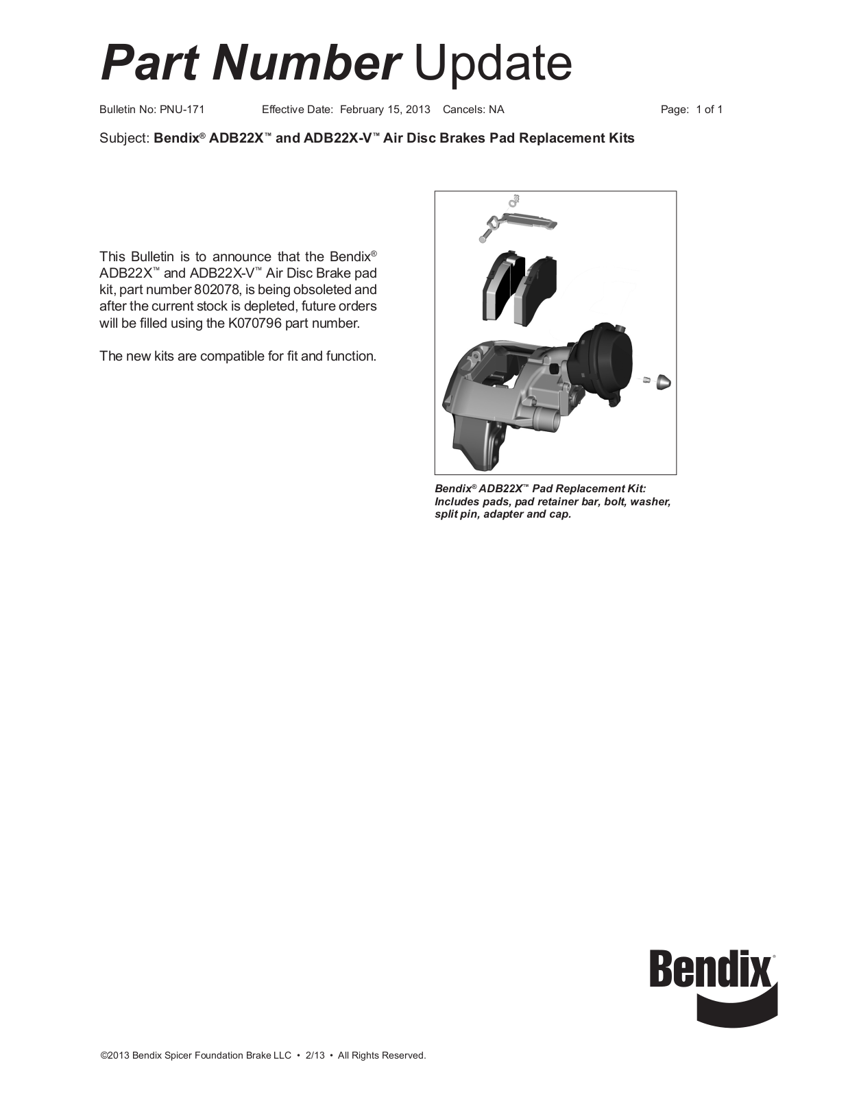 BENDIX PNU-171 User Manual