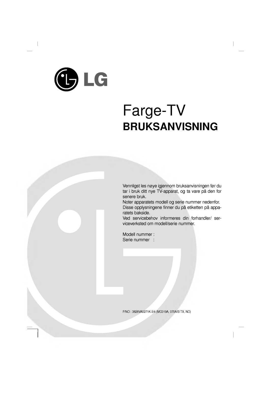 Lg CE-21F60KX, CE-21T22KX, CE-20F60KX User Manual