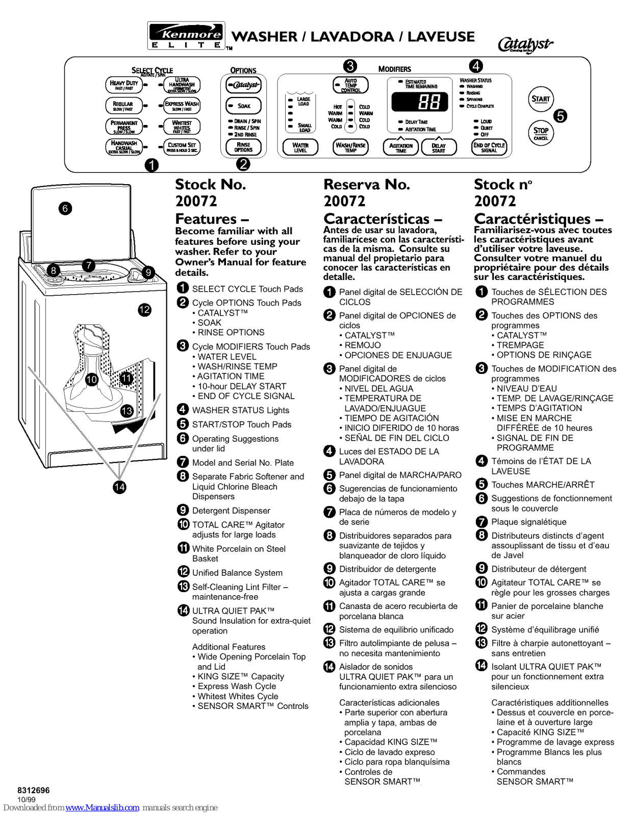 Kenmore 20072, Elite 20072 User Manual - ManualMachine.com