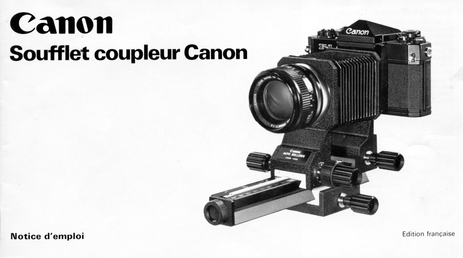 Canon Auto Bellows User Manual