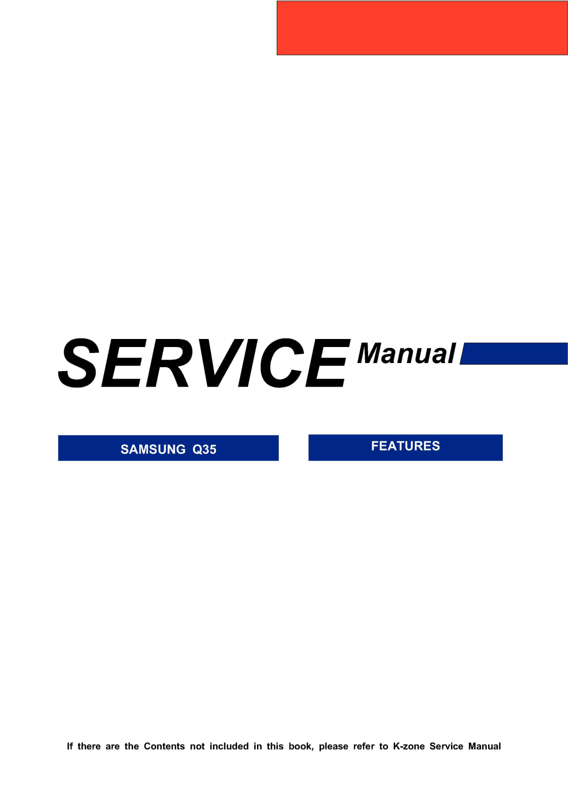 samsung q35 Service Manual