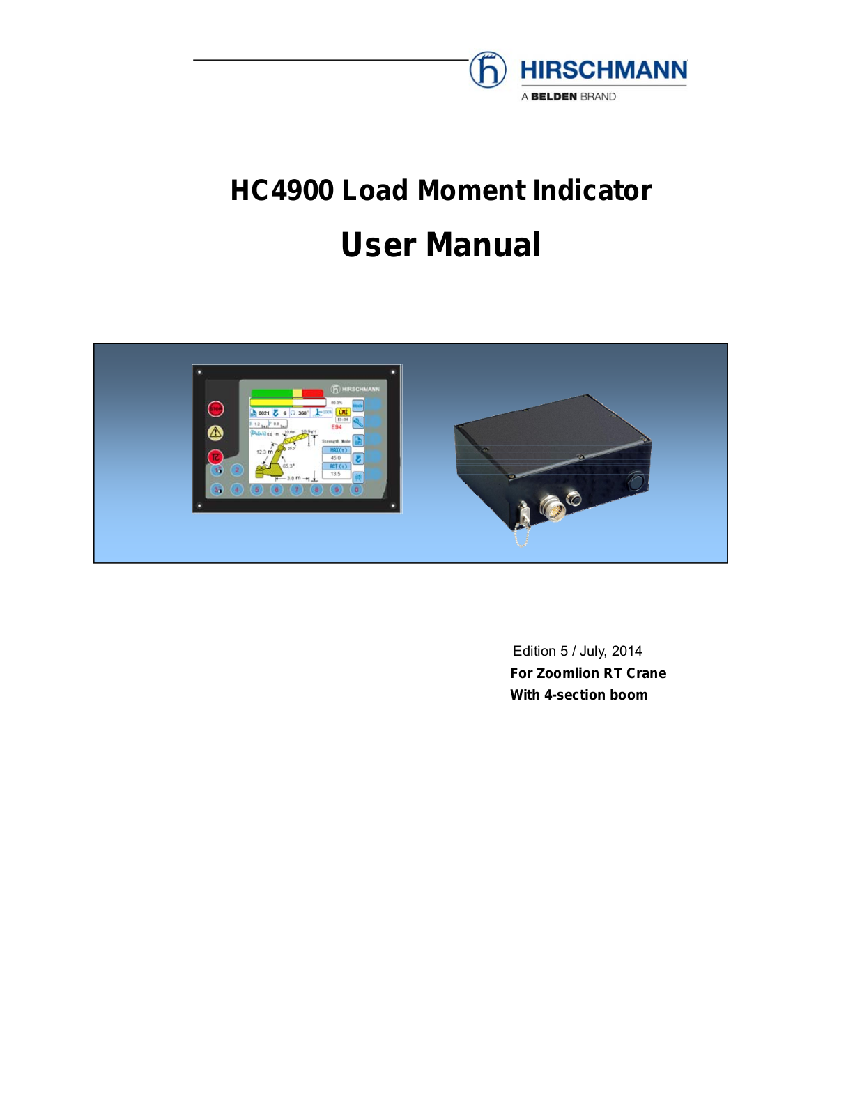 Zoomlion HC4900 User Manual