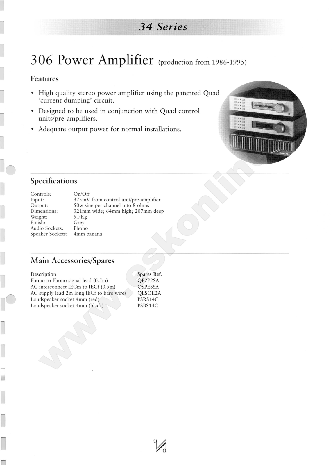 MERIDIAN AUDIO 306 Technical user guide - ManualMachine.com