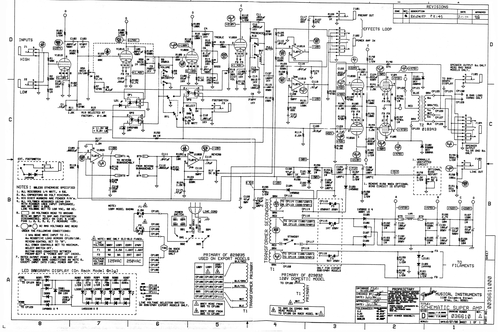 Fender Super-112 Schematic