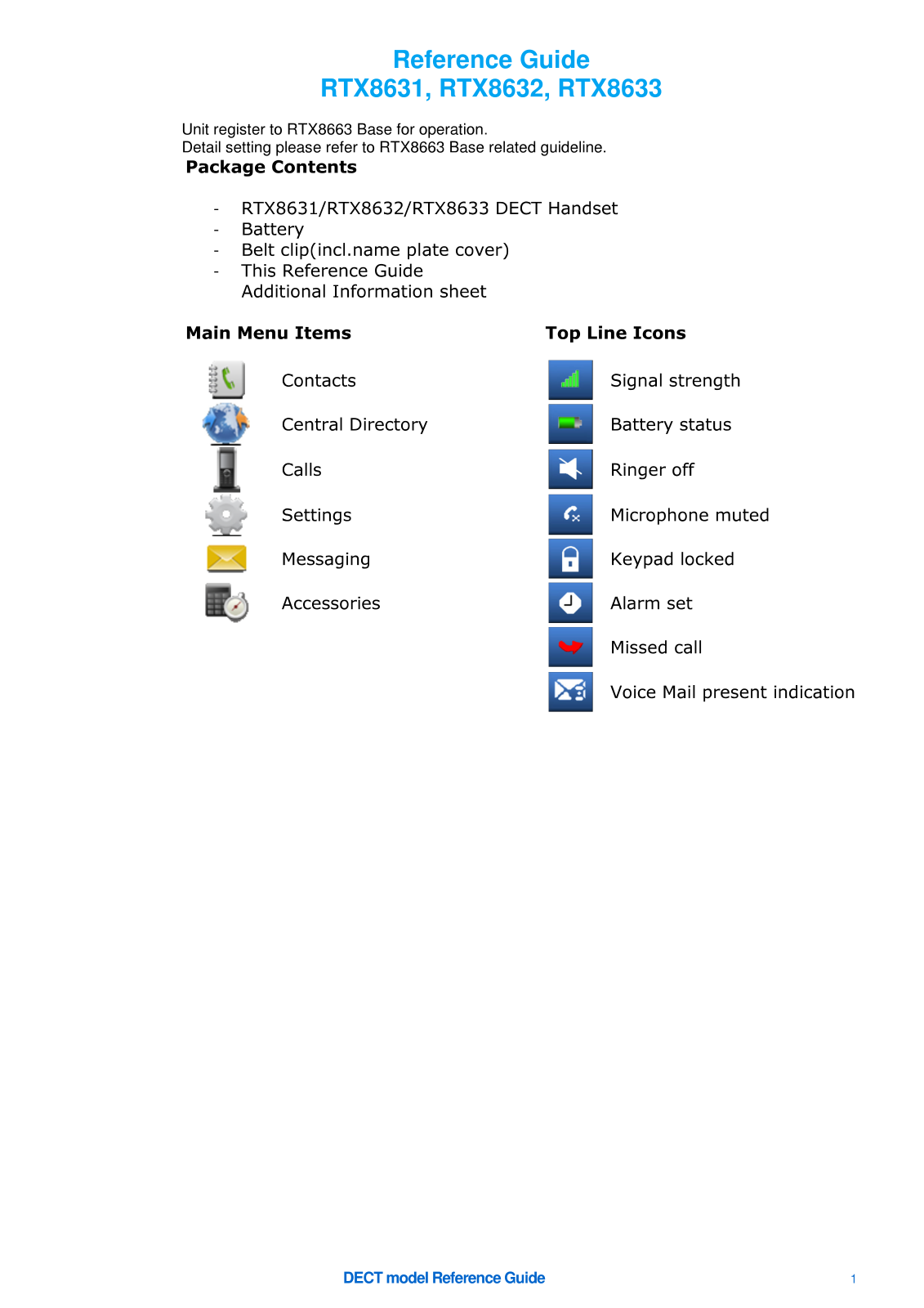 RTX CT8631 User Manual