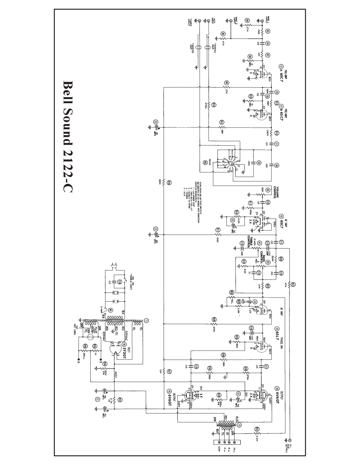 Bell Sound 2122C Schematic - ManualMachine.com