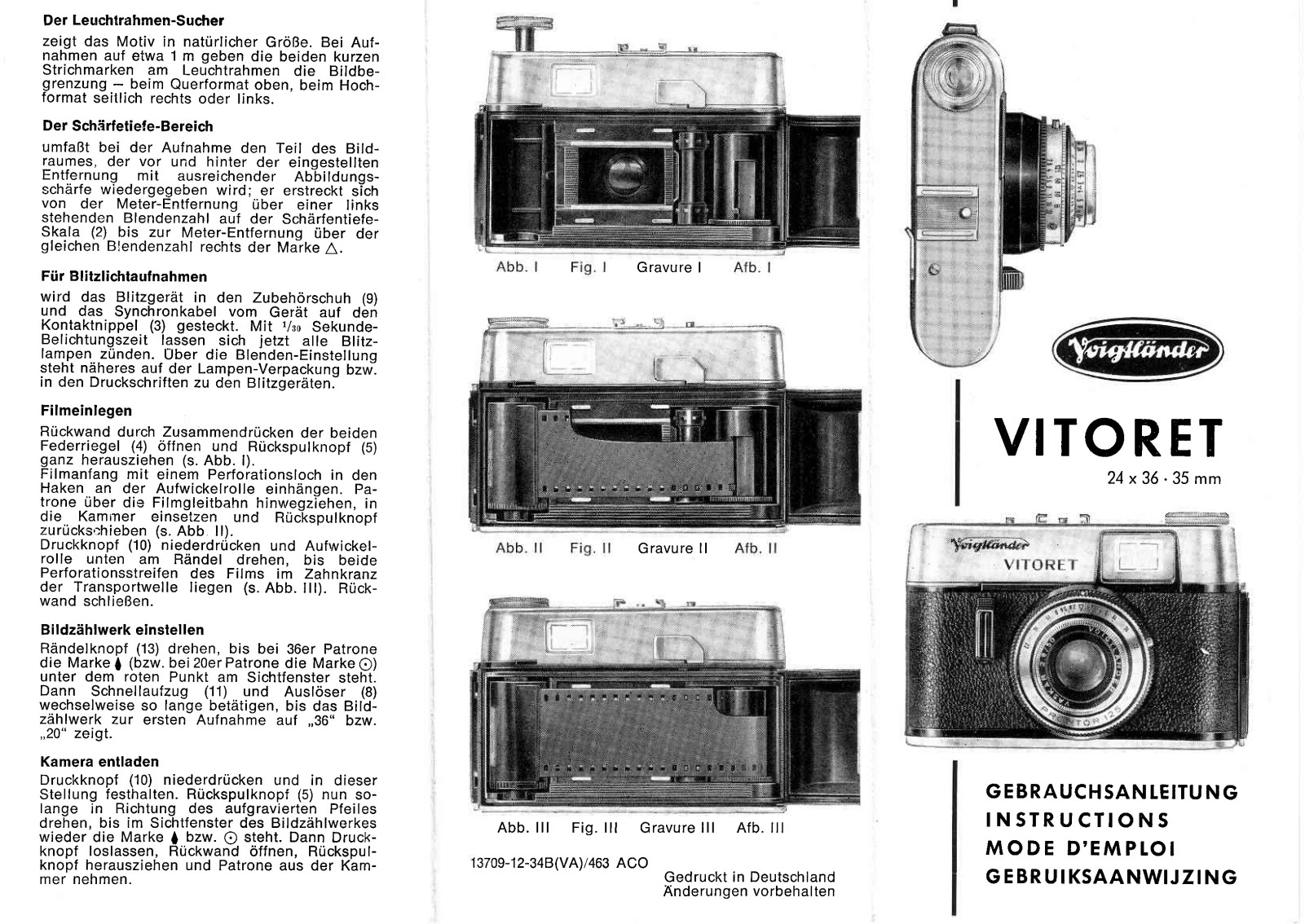 Voigtlander Vitoret Instruction Manual - ManualMachine.com