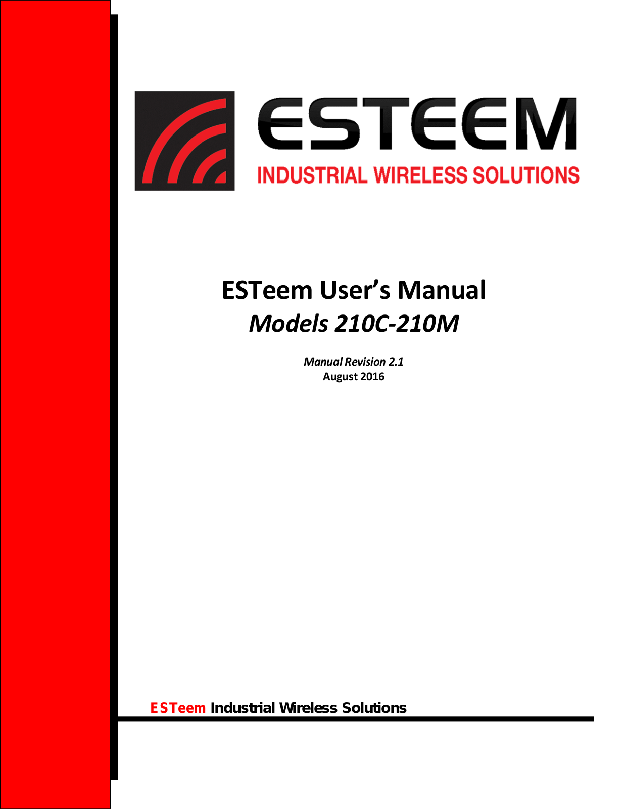 ESTeem 210C, 210M User Manual