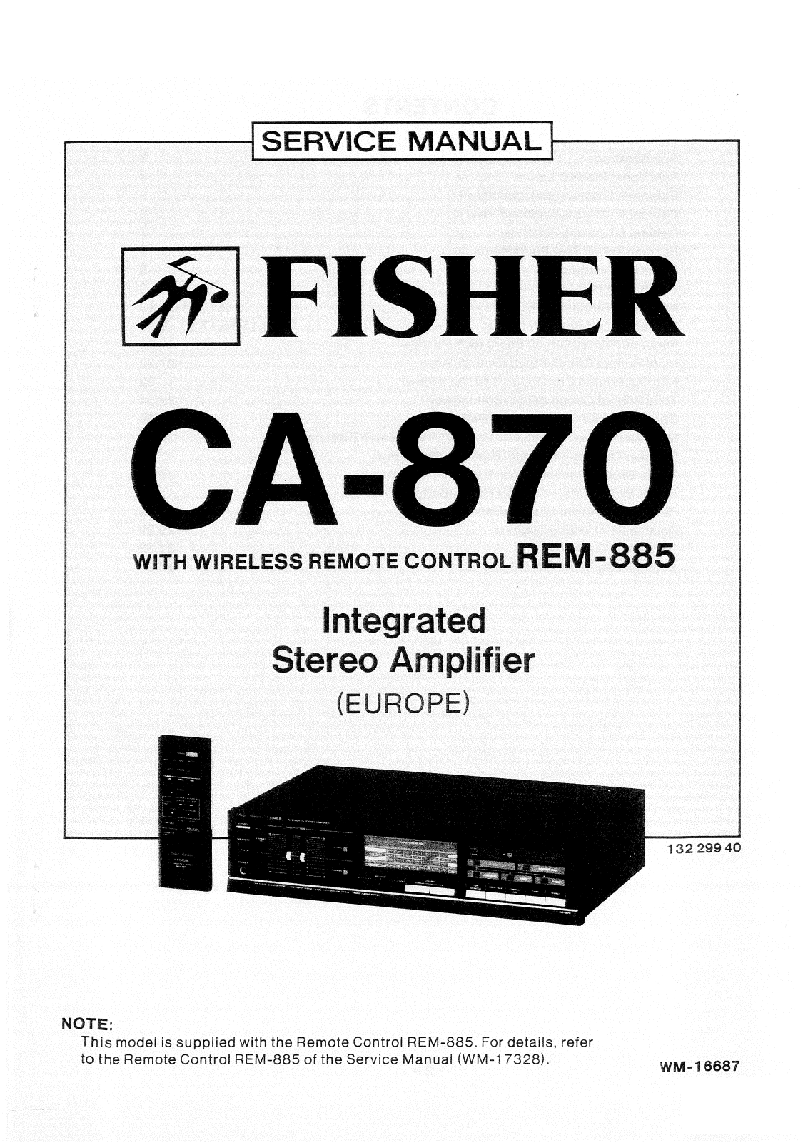 Fisher CA-870 Service manual