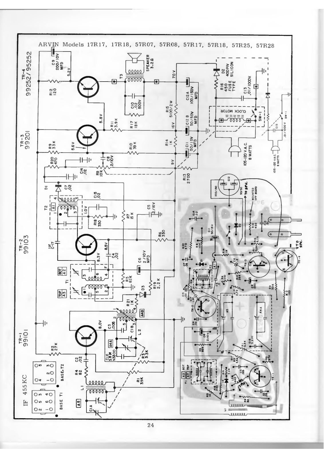 Arvin 17R17, 17R18, 57R07, 57R08, 57R17 Schematic - ManualMachine.com