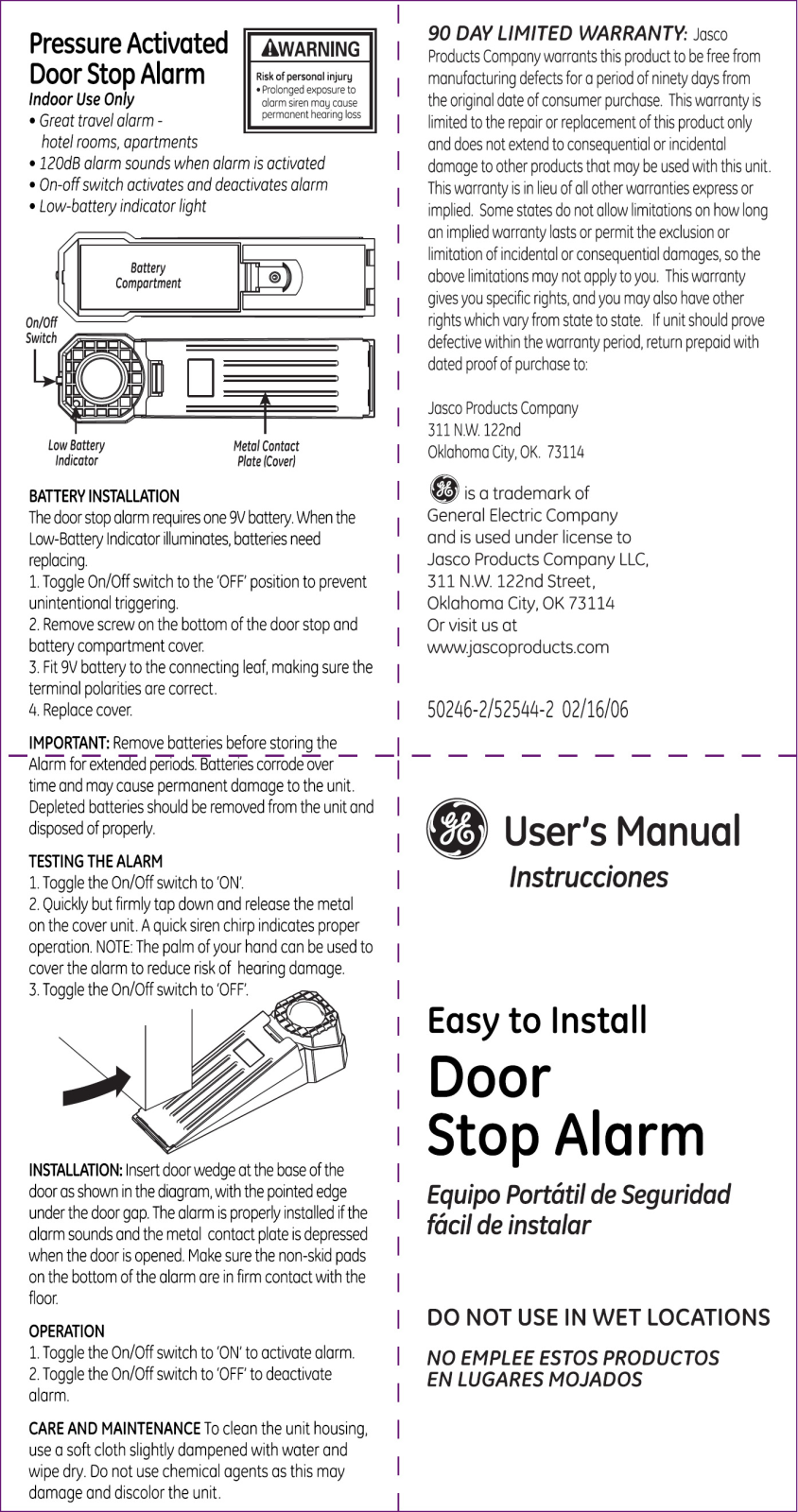 GE 50246 Owner's Manual