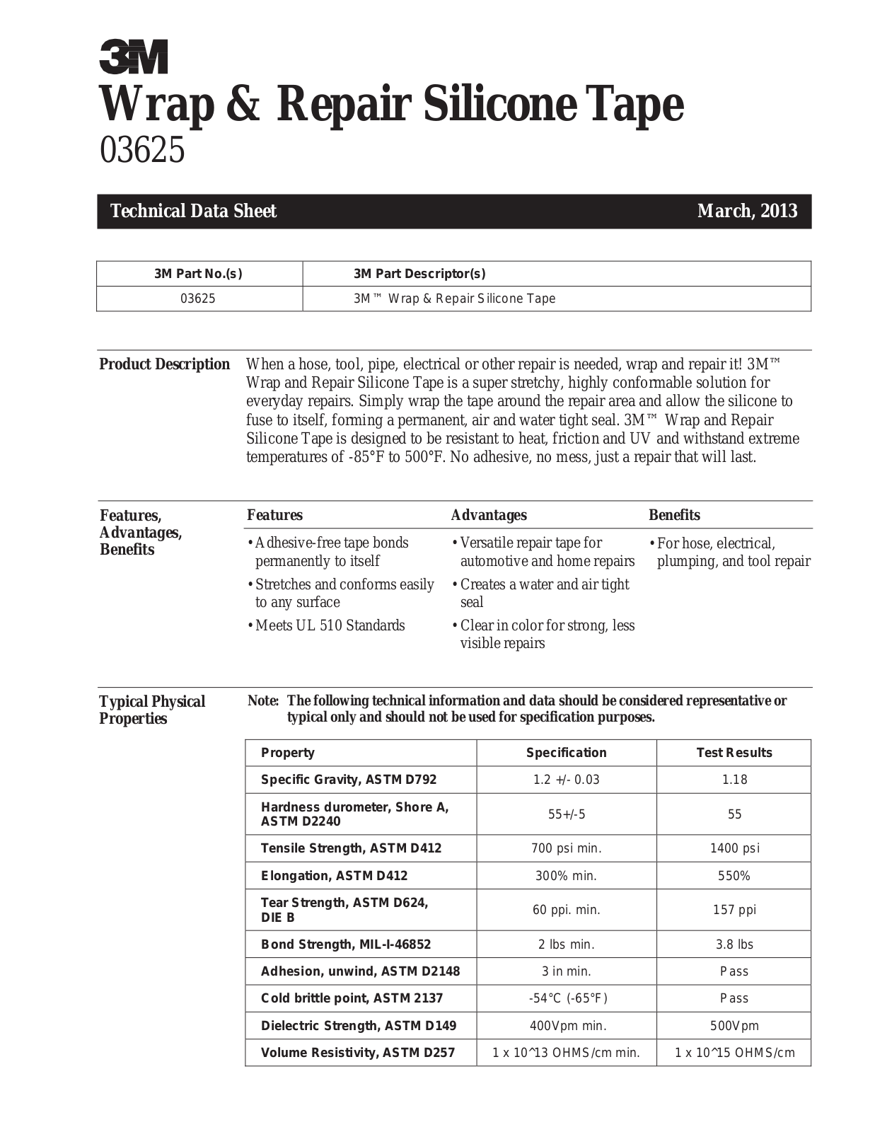 3M 03625 Data Sheet