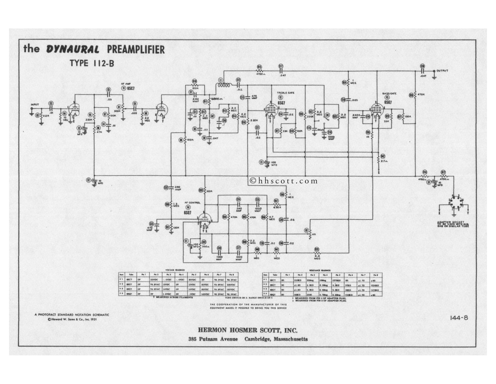 H.H. Scott 112-D Schematic