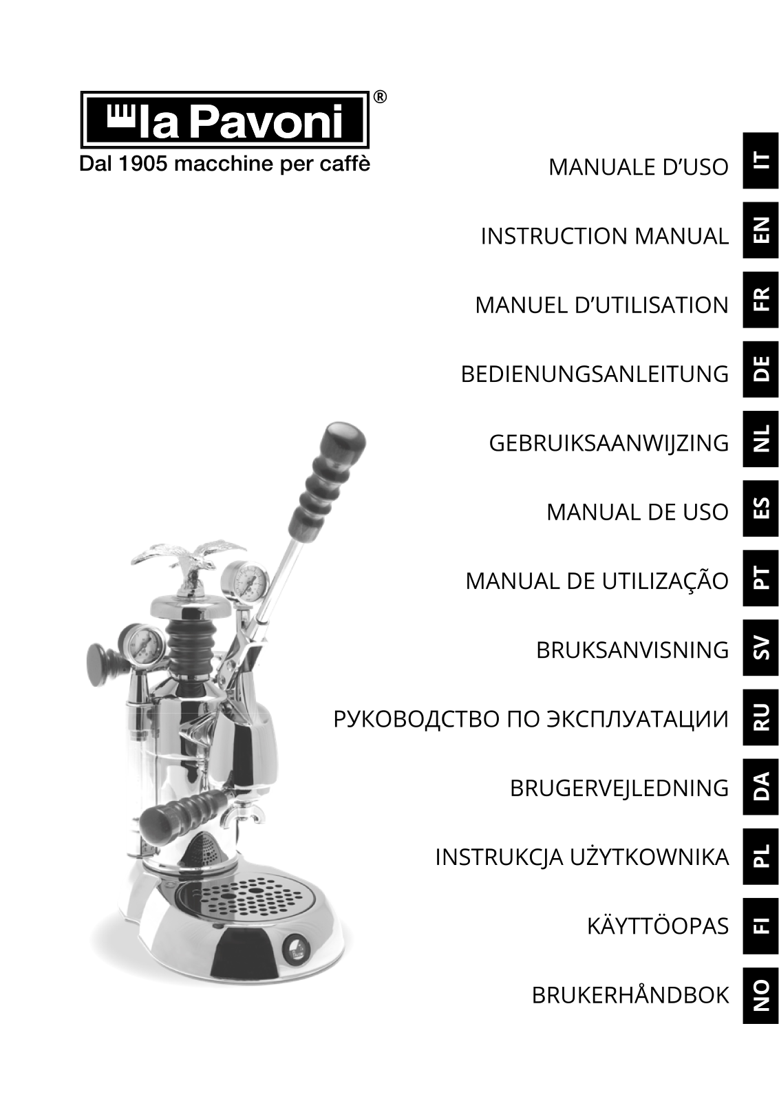 LA PAVONI Esperto Competente LPLESC01EU, Esperto Edotto LPLESE01EU, Esperto Abile LPLESA01EU User guide - ManualMachine.com