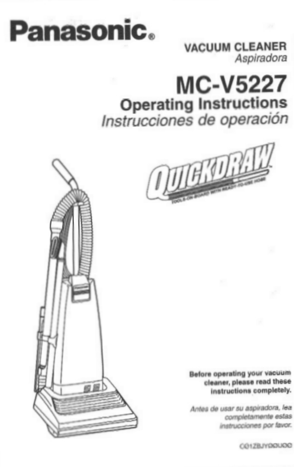 Panasonic Mc-v5227 Owner's Manual