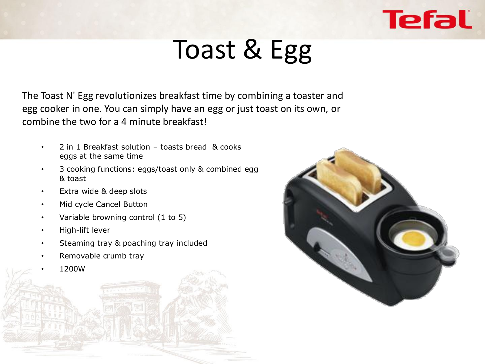 Tefal TT550060 Specifications Sheet