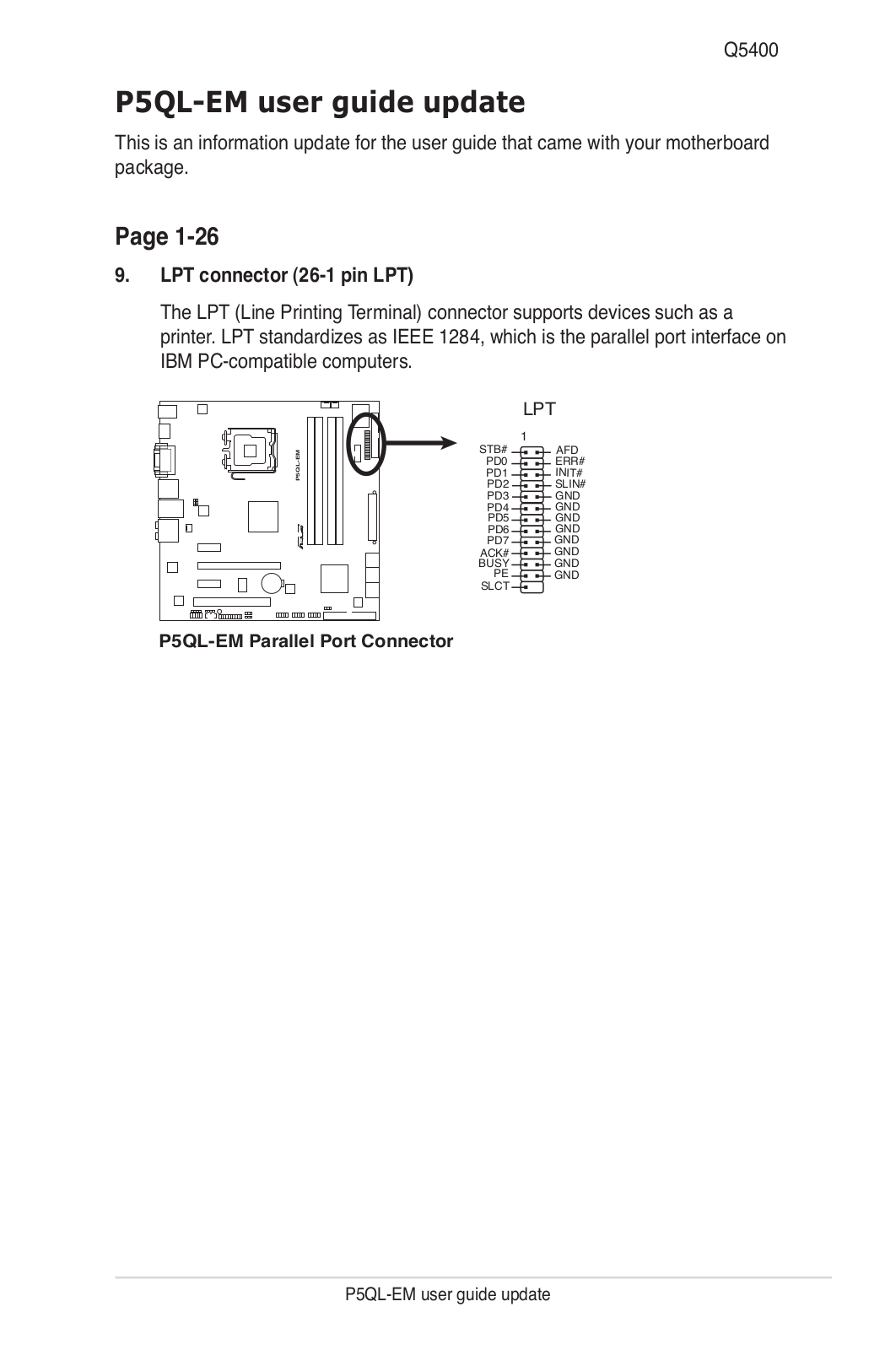 Asus P5QL-EM User Manual