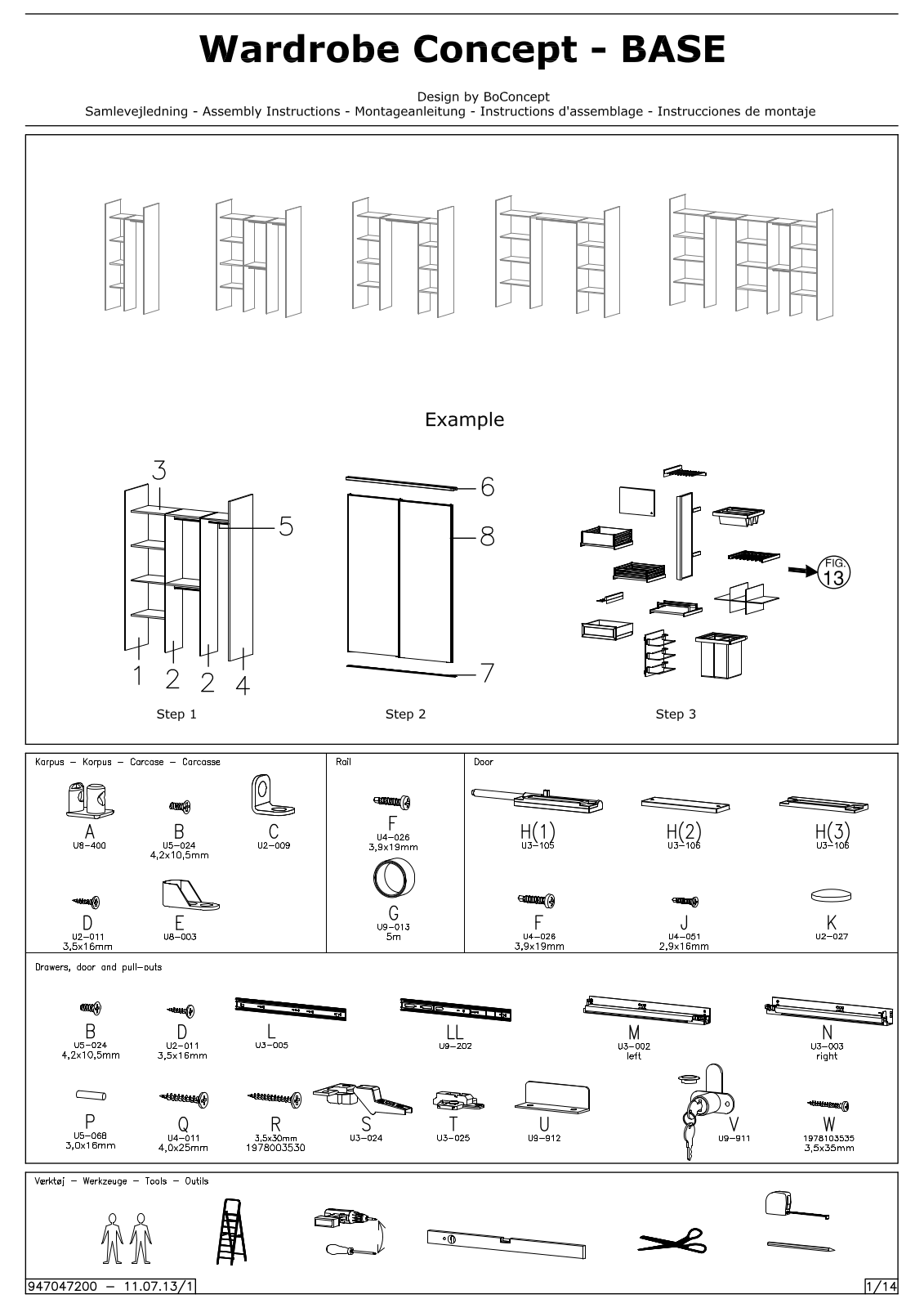 BoConcept Wardrobe BASE Assembly Instruction