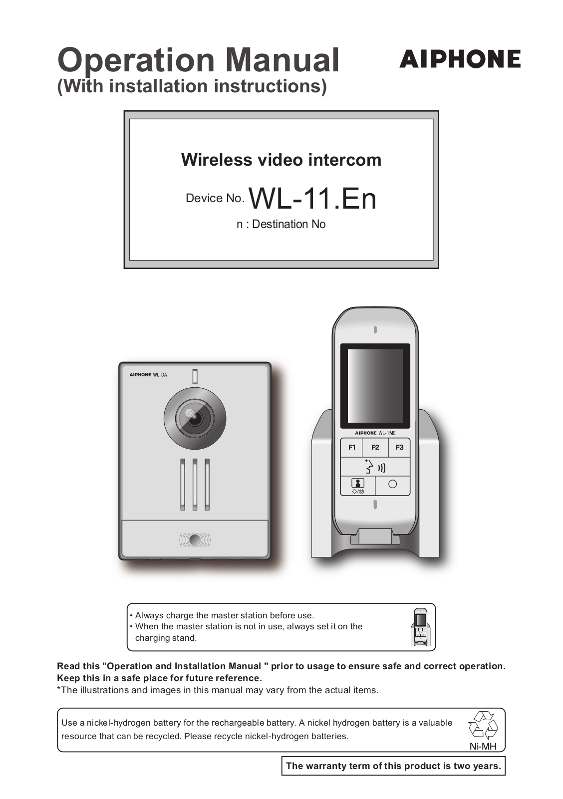 Aiphone WL-11.EN User Manual