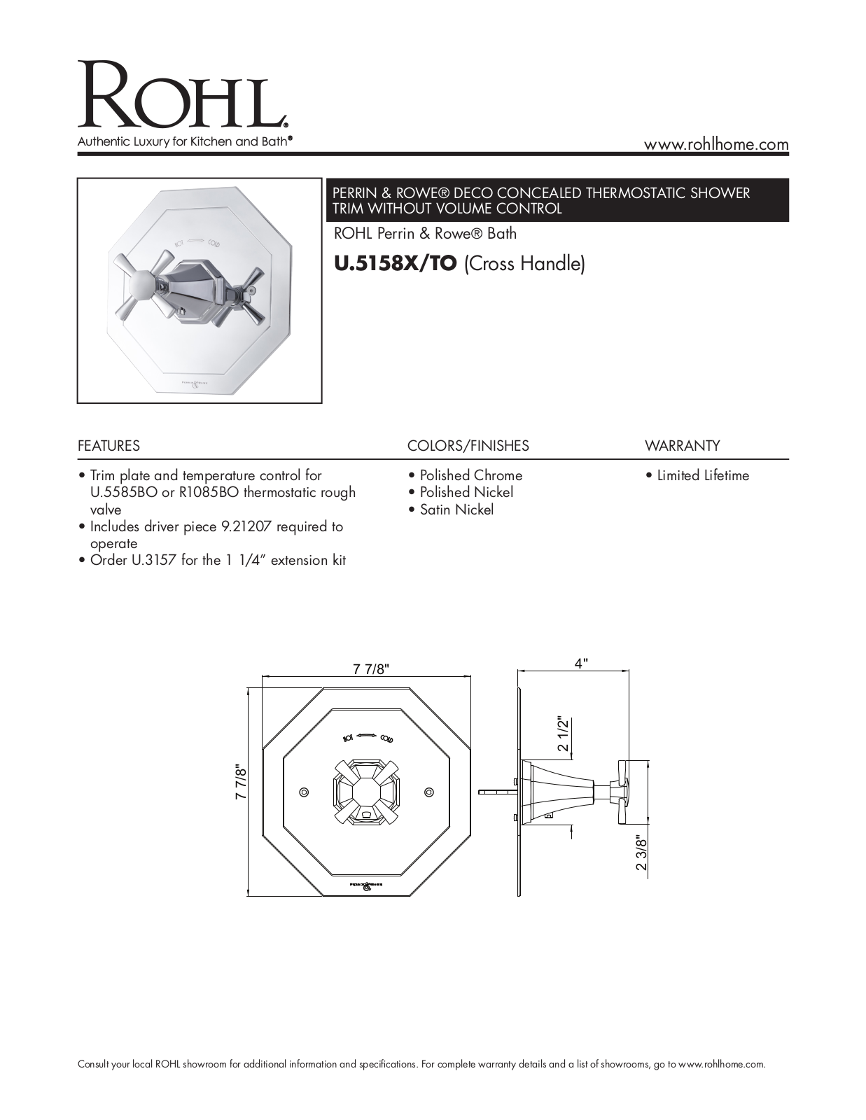 Perrin & Rowe PRWE1455 Specifications - ManualMachine.com