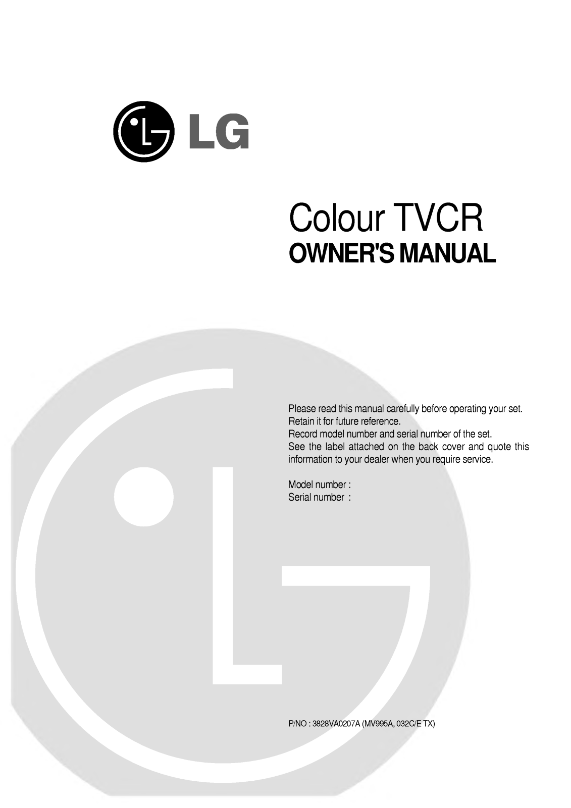 LG KF-20U43, KF-14U43 User Manual