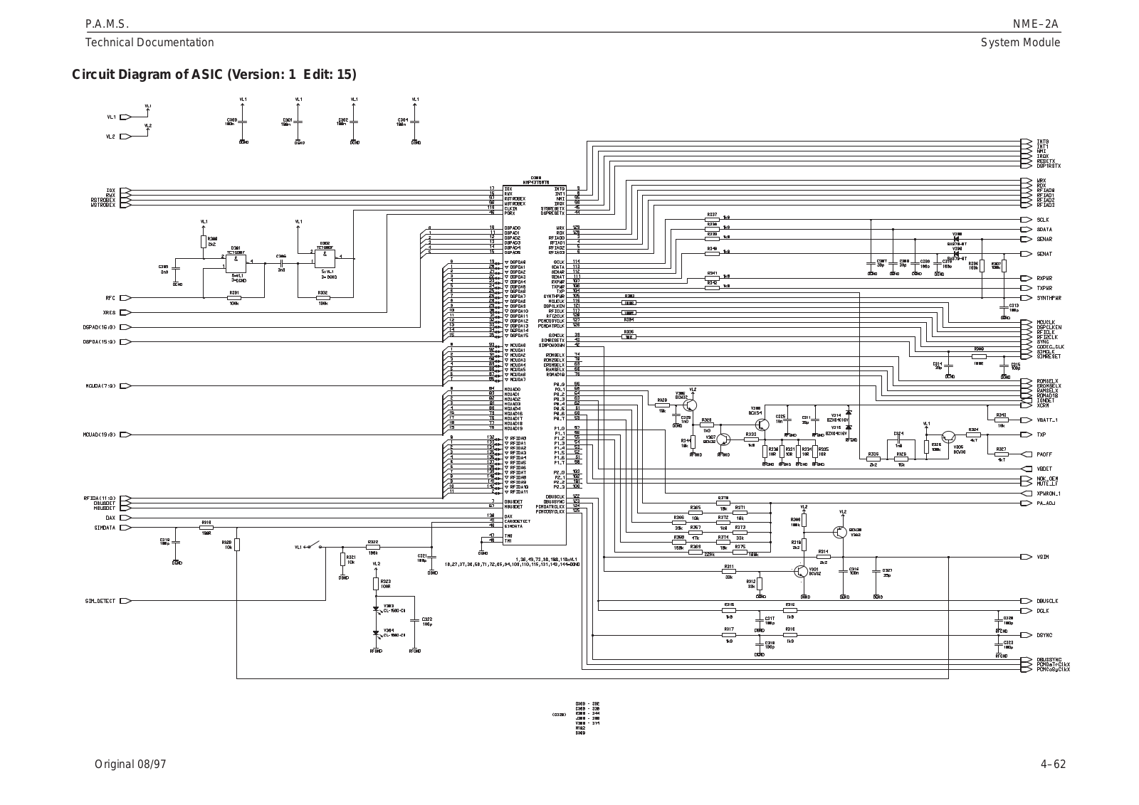 Nokia 6081 Circuit Diagram of ASIC