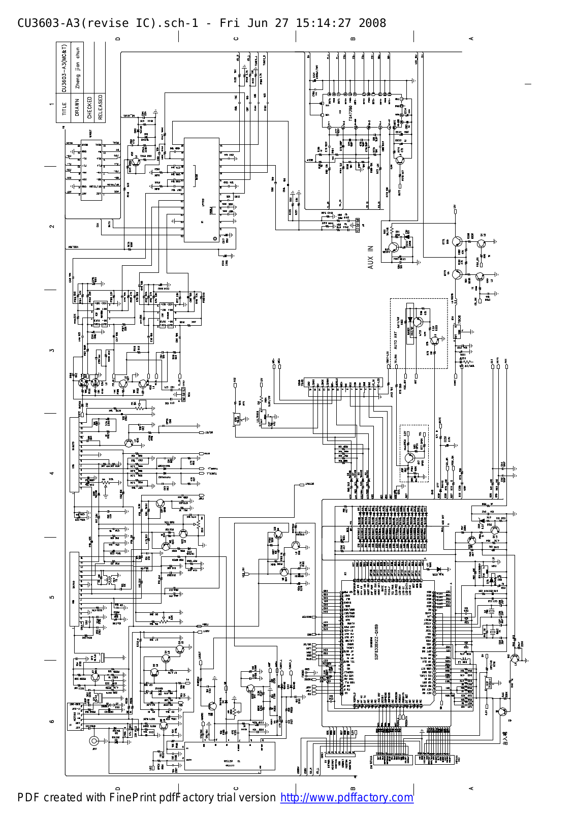 CCE CA900 Schematic